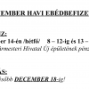 Novemberi ebédbefizetés